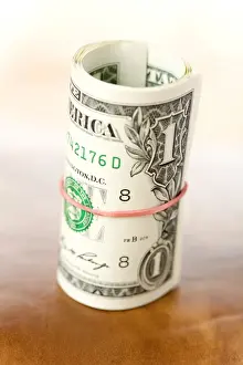 US Dollar Bills Stampe: Bundle of dollar bills