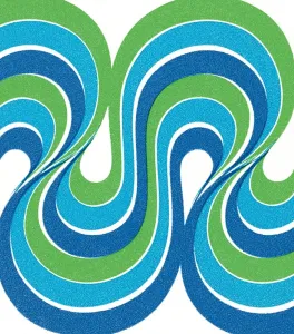 Blue Background Illustrations Stampe: Wave pattern