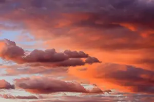 Namibia Evening Sky Stampe: Cloud formations, evening sky, Namibia