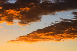 Dramatic Evening Light Stampe: Cloud formations, evening sky, Namibia
