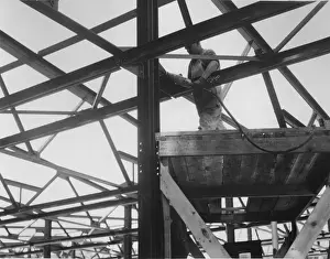 Industrial Photography 1930s Stampe: Construction Worker