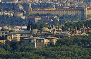 Topkapi Palace Istanbul Stampe: Elevated view of Topkapi Palace