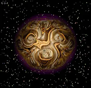 Geometric Pattern Illustration Stampe: Fractal object