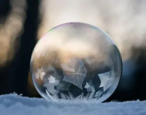 Cold Temperature Photography Stampe: Frozen bubble