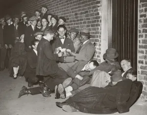 Lords Cricket Ground History Stampe: All-Night Queue