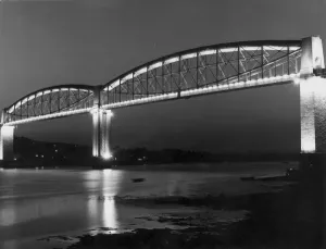 Royal Albert Bridge Stampe: Floodlit Bridge
