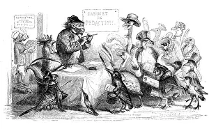 Humanized Animal Illustrations Stampe: Humanized animals illustrations: Queuing