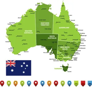 Mappa dellAustralia