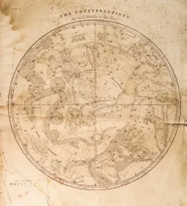 Cartography Artwork Stampe: Celestial Map 1856