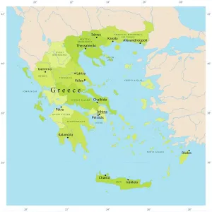 Stampe di Mappa vettoriale dettagliata della Repubblica Ellenica (Grecia). Il file è stato creato il 27 giugno 2011. I colori nel file .eps sono pronti per la stampa (CMYK) Mappa Stampe: Mappa Vettoriale della Grecia