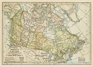 Stampe di Mappa da Geografia Fisica di R. S. Tarr - The MacMillan Company - Londra 1898 Immagini datate 2019 novembre: Mappa del Canada 1898.
