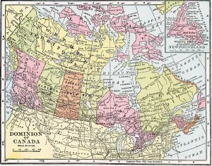 Canada Map Stampe: Map Of Canada And Her Provinces
