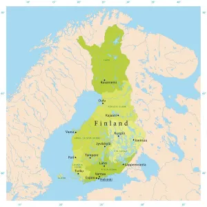 Illustrazioni Di Mappe Stampe: Finland Vector Map