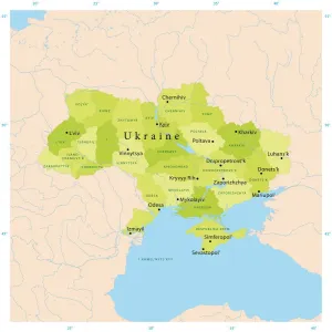 Mappa Vettoriale dellUcraina.