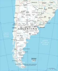 Argentina Map Stampe: Agentina Refernce Map