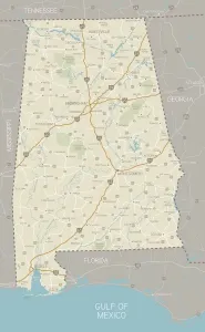 Mappa dellAlabama