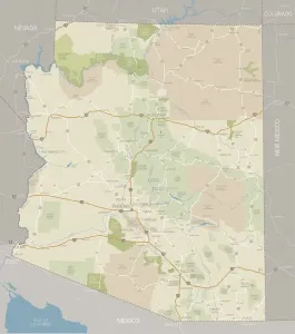 Reference Maps Stampe: Arizona Map