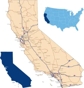 California Road Map Stampe: California road map