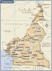 Stampe di Edizione 2011 Mappa Stampe: Mappa del paese Camerun.