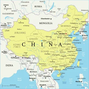 Mappa di Riferimento della Cina.