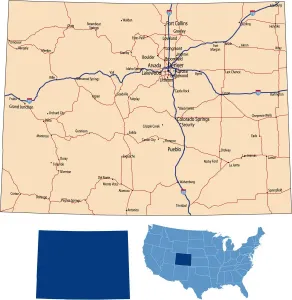 Reference Maps For Design Stampe: Colorado road map