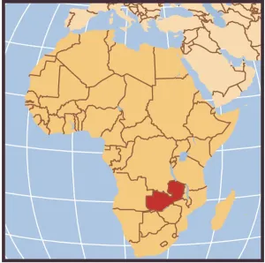Africa Country Maps Stampe: Democratic Republic of the Congo locator map