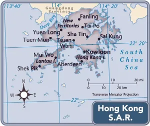 Mappa di Hong Kong