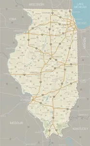 Mappa dellIllinois