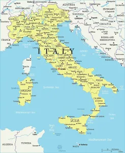 Stampe di 950857450 Mappa Stampe: Mappa di Riferimento dell'Italia.