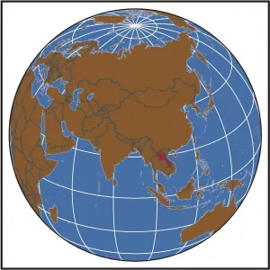Laos Map Stampe: Laos locator map