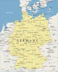 Stampe di Mappa della Germania - Illustrazione vettoriale Mappa Stampe: Mappa della Germania - Vettoriale.