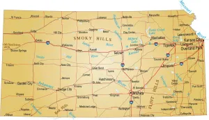 Immagini datate 29 maggio 2018: Mappa del Kansas