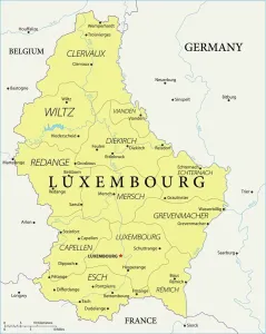 Stampe di Mappa del Lussemburgo - Illustrazione vettoriale Mappa Stampe: Mappa del Lussemburgo - Vettoriale.