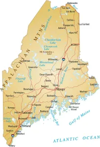 Mappa del Maine.