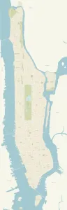 Stampe di Una mappa molto dettagliata di Manhattan a New York City. Include tutte le strade e le autostrade. Inoltre include parchi, quartieri e punti d'interesse Immagini datate 2018 luglio: Mappa di Manhattan