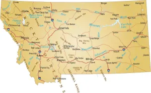 Mappa del Montana.