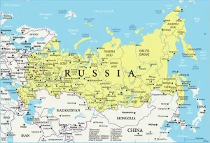 Mappa della Russia.