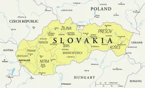 Slovacchia Stampe: Mappa della Slovacchia - Vettoriale.