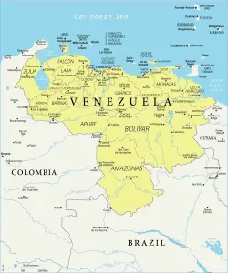 Stampe di Mappa del Venezuela - Illustrazione vettoriale Venezuela Stampe: Mappa del Venezuela - Vettoriale.