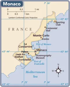 Reference Maps 2011 Edition Stampe: Monaco country map