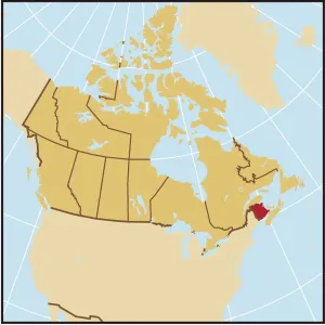 Mappa di riferimento del Nuovo Brunswick.