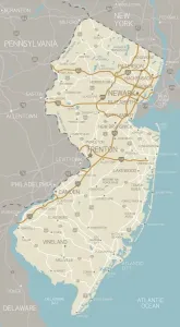New Jersey Map Stampe: New Jersey Map