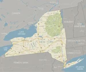 Reference Maps USA Stampe: New York State Map