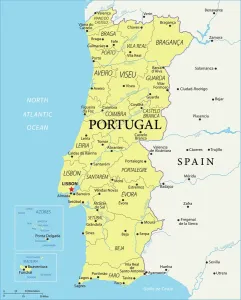 Stampe di 977815000 Mappa Stampe: Mappa di Riferimento del Portogallo