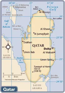 Reference Maps 2011 Stampe: Qatar country map