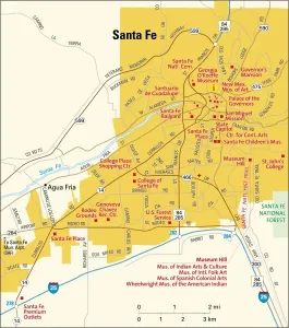 Mappa dellarea di Santa Fe.