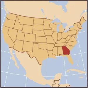 South Carolina Map Stampe: South Carolina reference map