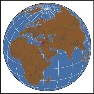 Middle East Geography Stampe: Syria locator map