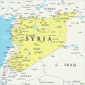 Mappa Stampe: Mappa di Riferimento della Siria