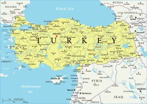 Mappa di Riferimento della Turchia.